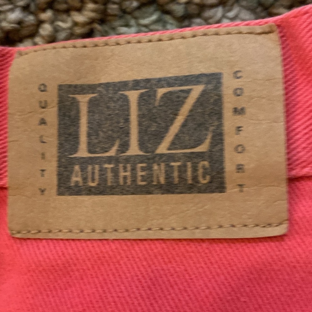 Vintage Lizwear Petite Size 2 Coral Straight Leg Jeans - Picture 4 of 16